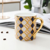 북유럽 영국 럭셔리 명품 유럽 보헤미안 홍차잔 영국 커피컵 로얄알버트 럭셔리티세트선물, 블루스퀘어머그, 단일사이즈