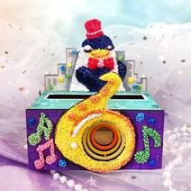 오렌지e몰 볼클레이 우드 스피커 만들기 소리의 성질 탐구활동지 포함 튜바 부는 펭귄