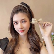 크리스탈 미니 리본 집게핀 2colors