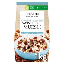 Tesco 테스코 시리얼 노슈가 스위스 스타일 뮤즐리 뮤슬리 식사대용 1kg, 1개