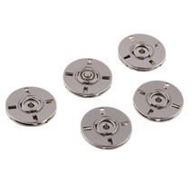 GHSHOP 5 세트 금속 프레스 스터드 봉제 버튼 스냅 패스너 봉제 가죽 옷 가방 25mm, 합금, 실버