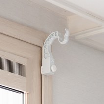 안뚫어고리 못없이 다는 커튼봉걸이 ver4 1세트(2개입), 안뚫어고리ver4_블랙