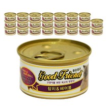굿프렌드 고양이 간식캔 85g, 참치 + 헤어볼 혼합맛, 24개입