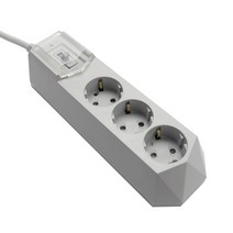 아이정 고용량 과부하차단 멀티탭 3구 그레이, 1.5M