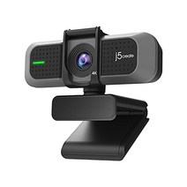 j5create USB 4K Ultra HD 웹캠 4K 30fps 1080p 60fps 2배 디지털 줌 미광 대응 f2.0 렌즈 와이드 렌즈 화각 대각 94° 프라이버시 셔터 전지향성 마이크 x2 EJ