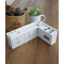 기억자 싱크대 미니어처 4P 씽크대 미니어쳐 소품