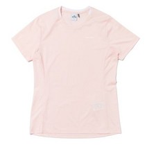 아이더 가볍고 통기성이 우수한 여성 반팔 라운드 티셔츠/흡한 속건 기능(폴리100%)과 착용감 우수/와플 여성 베이직 라운드 티셔츠 L/Peach( DWM232968P)