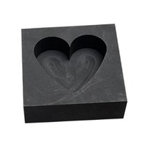 FCSHOP 흑연 주입 형 도가니 녹는 주조 정제 DIY 골드 실버 스크랩 귀중한 합금/금속/알루미늄/보석/황동/백금 아연, 큰 마음, 검정, 석묵
