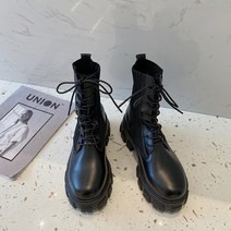 가을워커 어텀 무드 니트 워커부츠 여성 슬림 통굽 차량 차오쿠 스트릿 숏부츠 2432395974