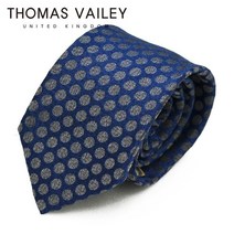 토마스 베일리 THOMAS VAILEY 세미세븐폴더 실크 넥타이 - 프로그맨 네이비그레이 7.7cm 212987
