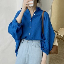 데일리와이 국내제작 루즈핏 썸머 텐셀 린넨 박시 셔츠 남방 블라우스 4color