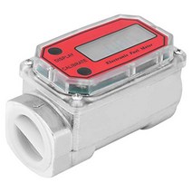 터빈 유량계 ±0.5% 25mm 디지털 유량계 텐레스강 터빈 유량계 1인치 NPT 측정 석유 연료 가솔린 물에 적응 고정밀도 15-120L(적색)