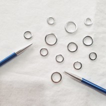 메탈 코수링 10개 1set / 3size / 뜨개용품 콧수링 표시 금속 절개없는 오링, 실버 8mm