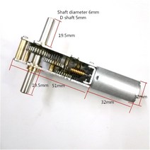 더블 샤프트 길이 19.5mm DC 미니 기어 모터 1.5V 3V 6V 12V 24V 속도 3.5rpm 120rpm 금속 박스 DIY WGF180-55, [12] 12V 24rpm