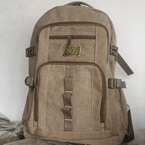 내구성 큰 용량 두꺼운 캔버스 배낭 남성과 중학교 스쿨백 레트로 패션 여행 등산 가방, 대형 60 리터 카드 그레이