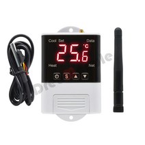 자동온도조절기 AC 220V 온도 조절기 NTC 센서 디지털 디스플레이 WiFi 컨트롤러, FREE