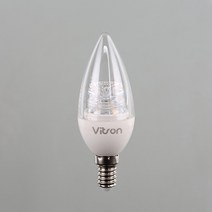 비츠온 LED 촛대구 5W E14 투명 전구색 3000K, 1개