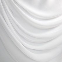 데코탑 비침없는 두꺼운 쉬폰 커튼 제작용 화이트 블랙 원단 천 구김없는 찰랑이는 소재 흰색 검정 도톰한 비치지않는, 화이트오버록포함원단