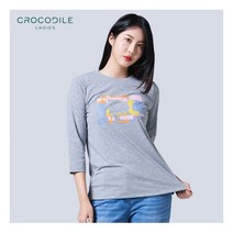 [크로커다일레이디] 원포인트 라운드 7부 티셔츠