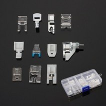핸드미싱기 4/6/11/15p 재봉틀 노루발 키트 형제 가수 Janom 발 도구 바느질 액세서리, 11pcs-C box