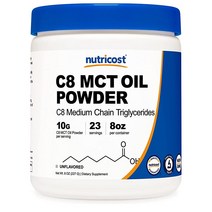 뉴트리코스트 C8 MCT 오일 파우더 23서빙 Nutricost MCT Oil Powder