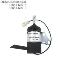 농업용 부품 기계 농업 기계에 적합 Kubota 잔디 깎는 flameout 스위치 솔레노이드 밸브 12V OEM:052600-45, 한개옵션0