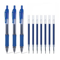 제브라 사라사 볼펜 1.0mm 1세트(볼펜 3P + 전용 리필심 7P), 블루 1.0mm 볼펜 3개 + 리필심 7개, 1세트