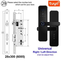 유리문도어락 출결관리 지문인식 강화도어도어락 raykube x5 생체 보안 지능형 tuya smart wifi 암호 전자 잠금 장치 원격으로 열기, 협동사, 28x300 6085