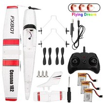 비행기모형 비행기다이캐스트 원격 제어 평면 초보자 전기 RC 비행기 RTF Epp 거품 글라이더 세스나 182 Kit UAV 키트 항공기 더 배터리 비행 시간을 늘릴 수 있습니다, 3 배터리 평면