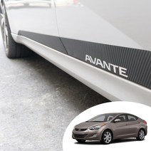 어른킹 아반떼MD 도어 사이드 라인 스포츠 스타일 포인트 데칼 스티커, 유광블랙(도어 사이드), 1개