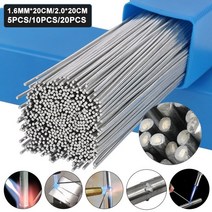 동 알루미늄 co2 은납 용접봉 동관 용접선 솔더 파우더 필요 없음 1.62mm 저온, 1.6mmx20cm, 20개