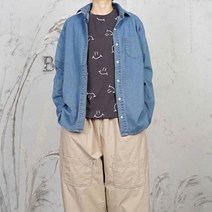 여성 노바디진 원포켓 카라 스판 중청 남방 767