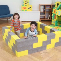 포아트 플레이블럭 30EA 세트 (최다 컬러 보유), 플레이블록 오렌지(돌기)+옐로우(마감)