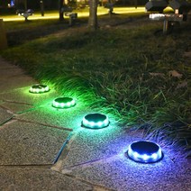 정자 원두막 조립식 정원 차광막 4PCS 태양광 야외 조명 17LED 정원 IP65방수 램프 지상 감지 마당 잔디밭 통로 조경 장식 불빛, [01] Multicolor
