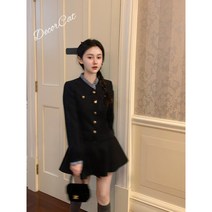 단추 정장 코트 긴팔 원피스 미니원피스 셔츠원피스