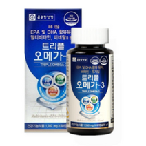 종근당건강 트리플 오메가3 1350mg x 60캡슐 건강기능식품 EPA DHA 비타민 무기질 3종미네랄 멀티비타민 우리 가족 피쉬오일 혈중 중성지질 개선 혈행 개선 눈 건강, 60캡슐X16개