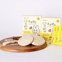 달칩 초코샌드 4개입 유기농라이스칩 아이간식 초코쌀과자 뻥튀기 쌀칩 학교급식과자, 5박스(1박스 4개입)