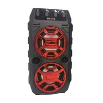 Outdoor Speaker Portable Bluetooth-compatible Wireless Bass Column Computer Sound Box Radio USB Subw, 02 Red