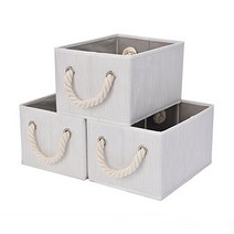 StorageWorks Medium Storage Baskets for Organizing Foldable Storage Baskets for Shelves Fabric Sto, 1, Mixing of Beige, White & Ivory