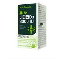 뉴트리원 퓨어 비타민D 3 3000IU 관절건강, 1개