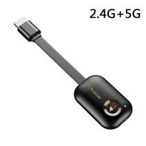 미라캐스트 디스플레이 동글 리시버 TV 스틱 와이파이 H.265 HD 미라스크린 G9 플러스 4k 2.4g 5g, 02 2.4G 5G