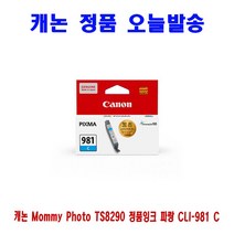 캐논 Mommy Photo TS8290 정품잉크 파랑 CLI-981 프린터 프린트 토너 잉크 리필 재생 정품 호환 교체 무한, 본상품선택, 본상품선택