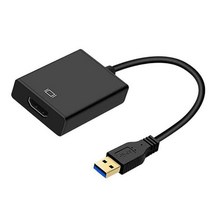 외장그래픽카드 노트북 노트북그래픽카드 고품질 USB 3.0 HDMI 호환 변환기 LCD 무료 드라이버 외부 그래픽, 01 black