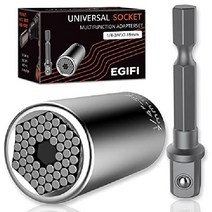 EGIFI 범용 소켓 도구 세트 정비사 스터퍼 선물 래칫 25 PCS 노란색, 2PCS(Gray)