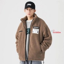 리앤킴 남성 루즈핏 빅사이즈 뽀글이 양털 후리스 자켓 wr85