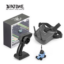RC RC카 RTR ADULT 무선조종 버기 레이싱 트럭 몬스터 트럭 diatone q33fpv 1:76 mni fpv 전기 원격 제어 모델 자동차 vr 비디오 전송 119, C-블루 세트
