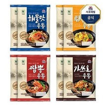 사조 대림 생우동 해물맛2튀김맛2짬뽕맛2가쓰오2 총8개, 2세트