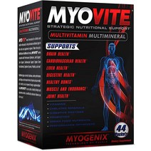 Myogenix Myovite 고성능 종합 비타민 남성 및 여성 운동선수 및 건강 애호가를 위한 최적의 영양 근육을 위한 일일 비타민 보충제
