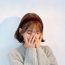 벨벳 헤어밴드 데일리 기본 머리띠 10color