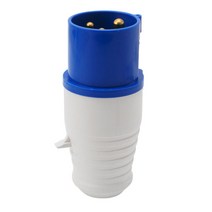16 amp 3 핀 산업용 플러그 220-250V Weatherproof IP44 2P+E 3 상 16a, 푸른